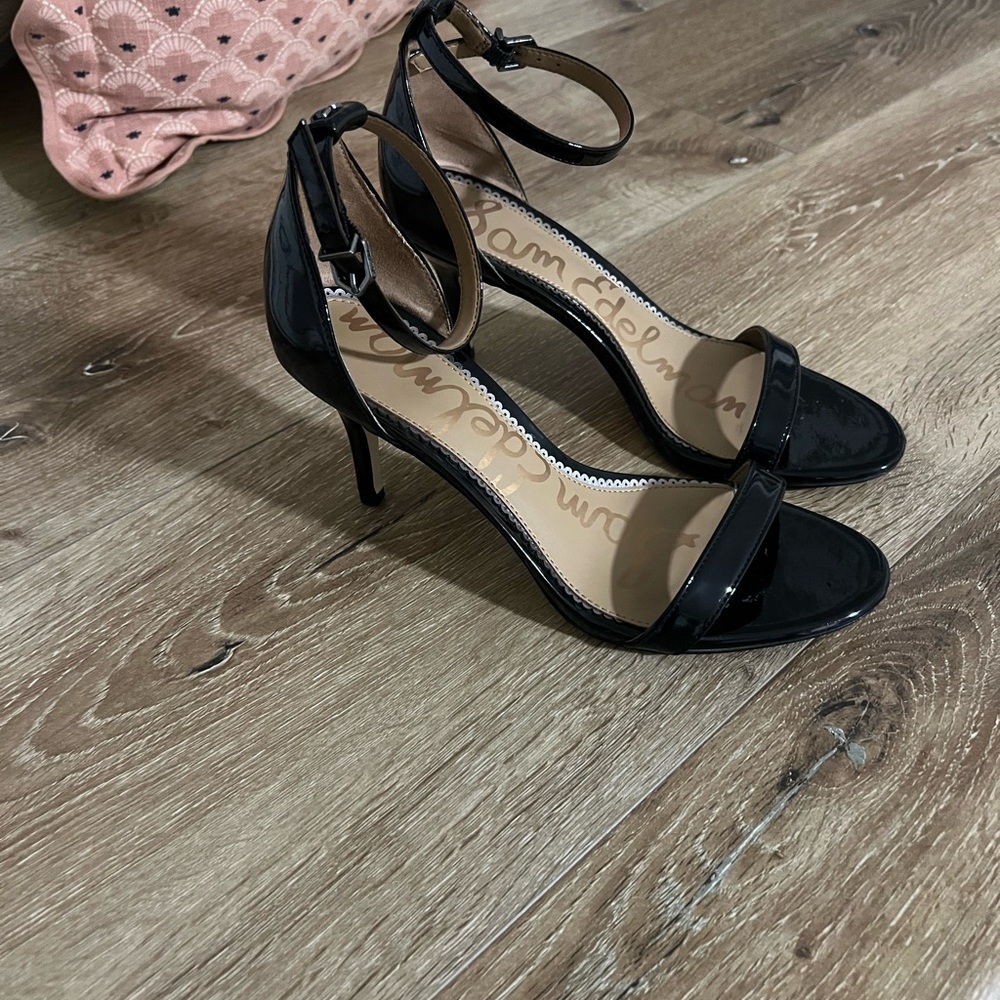 Sam Edelman Black Strappy Stiletto Heels